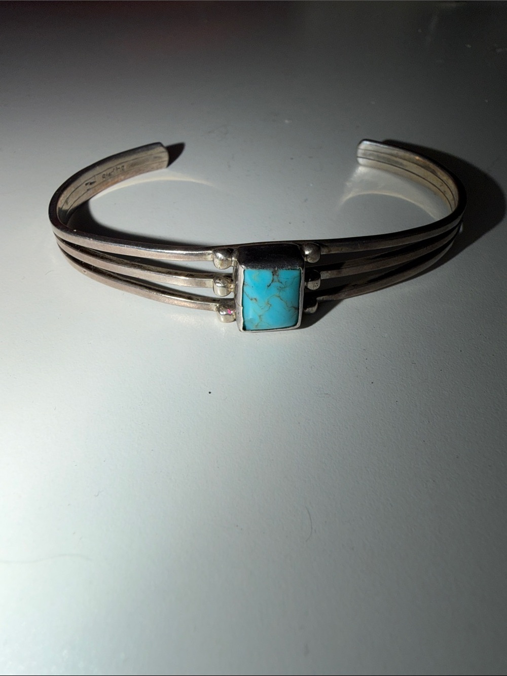 Travelon Silver-tone Cuff Bracelet with Turquoise Stone